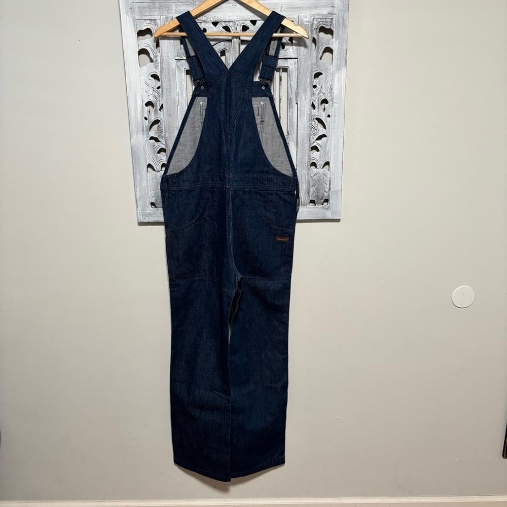 NEW Patagonia Dark Blue Steel Forge Denim Straight Leg Bib Overalls - Picture 4 of 15